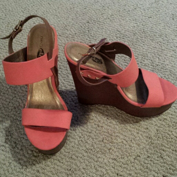 Rue 21 open-toe wedges with ankle strap