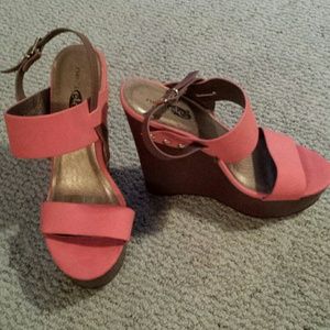 Rue 21 open-toe wedges with ankle strap