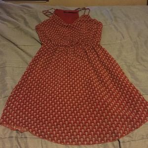 Brownish spaghetti staped sundress