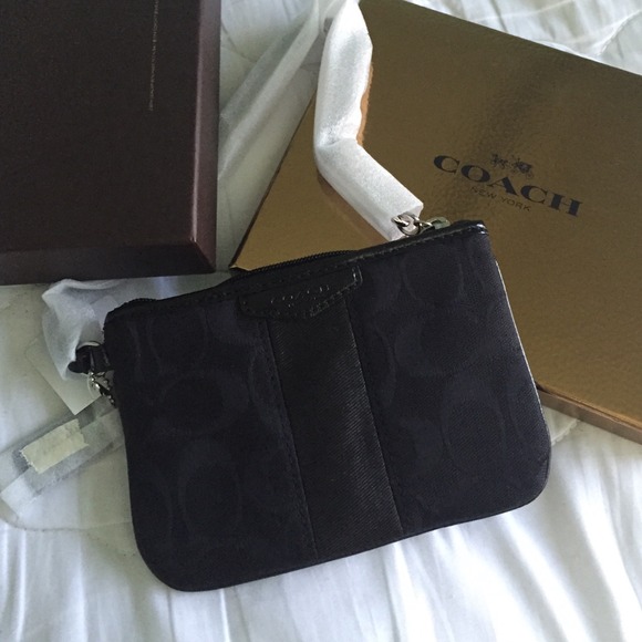 Coach Wristlet- Black, New, Authentic