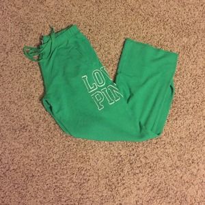 PINK green sweatpants