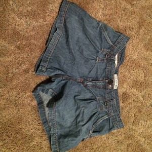 Denim shorts & Glitter black top bundle!