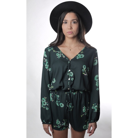 SOLD OUT - • H O S T P I C K • Floral Button Up Romper - Picture 3 of 4