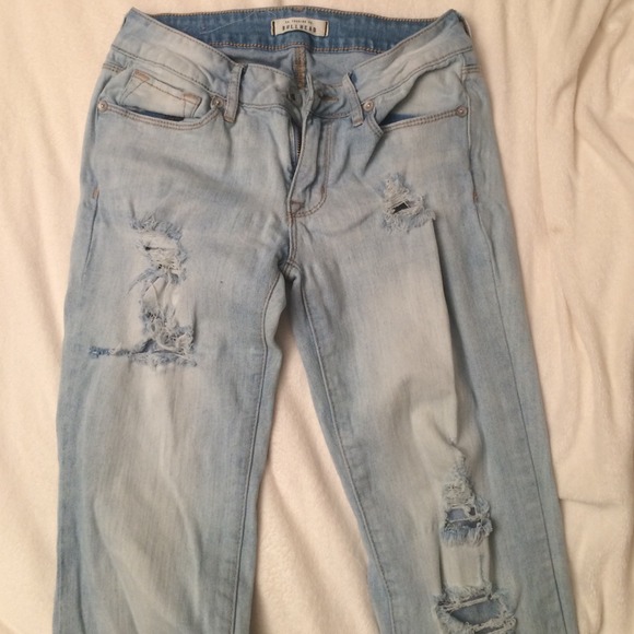 Pacsun-Bullhead light washed skinny ripped jeans