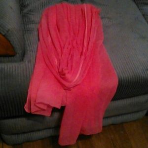 A long pink scarf