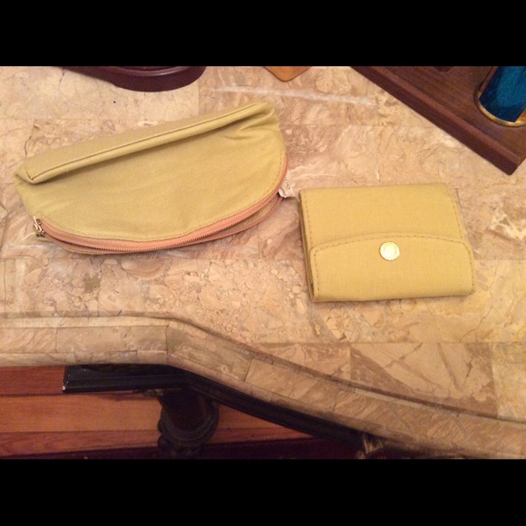Two piece credit cardholder, makeup bag