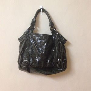 Snake skin dark green purse