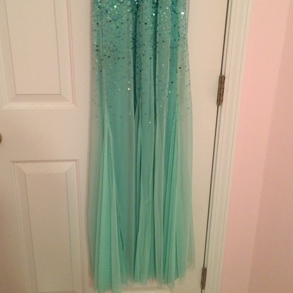 Beautiful Aqua, Sequin Prom Dress - Picture 2 of 4