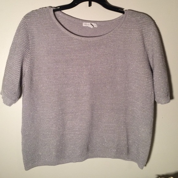Silver knit crop