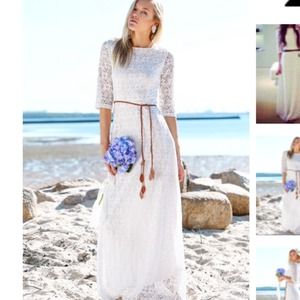 white maxi lace dress