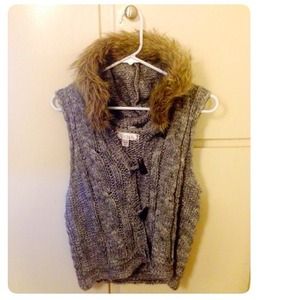 Grey Knitted Vest
