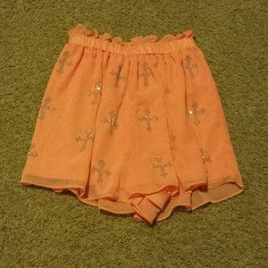 Orange Cross shorts