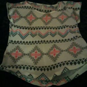 High low Aztec shirt