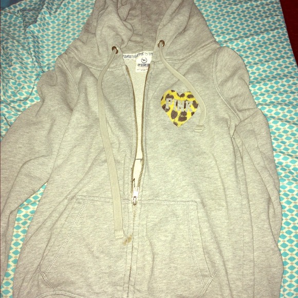 VS Pink zip up hoodie.