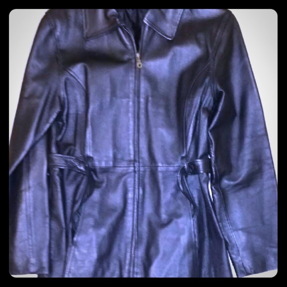 Black leather jacket