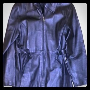 Black leather jacket