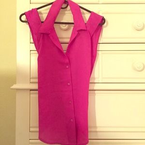 Pac Sun pink backless blouse