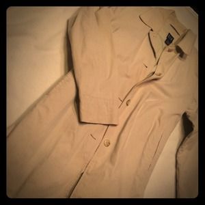 Gap khaki long trench coat.