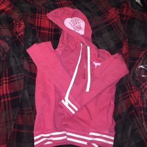 Love Pink Half Zip Hoodie