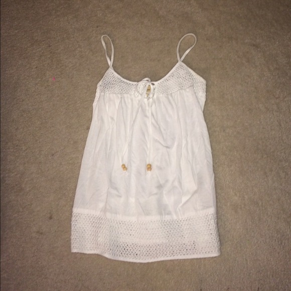 White spaghetti strap