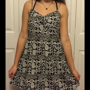 Black and White Patterned Dress