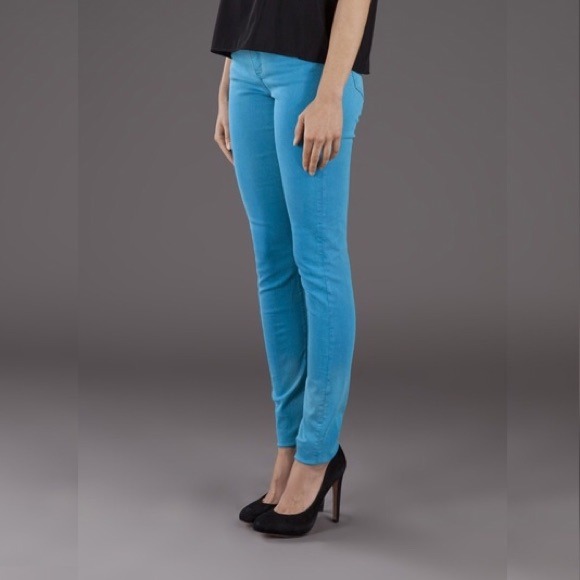 THVM High Rise Skinny Jeans Lapis Blue 27 - Picture 3 of 4