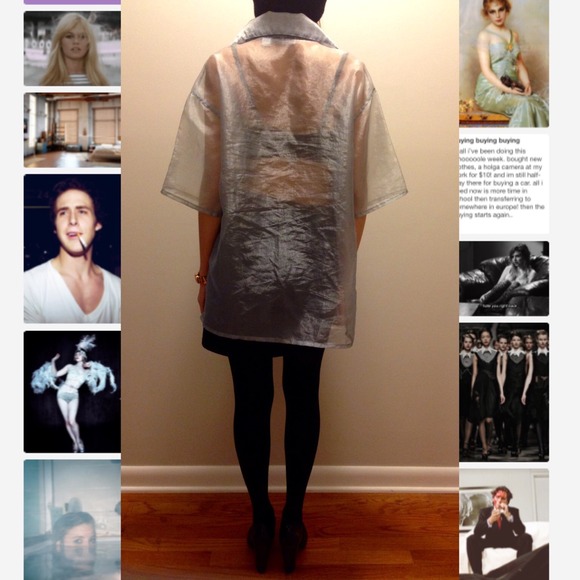 Shiny, sheer, and chic over shirt - Picture 3 of 4