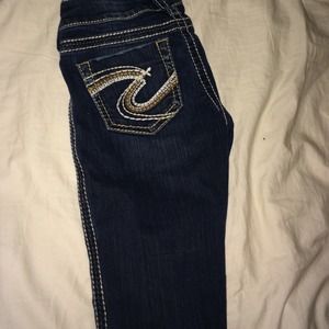 Buckle silver jeans