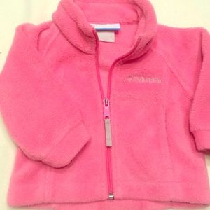 Columbia 12 month baby girl pink fleece