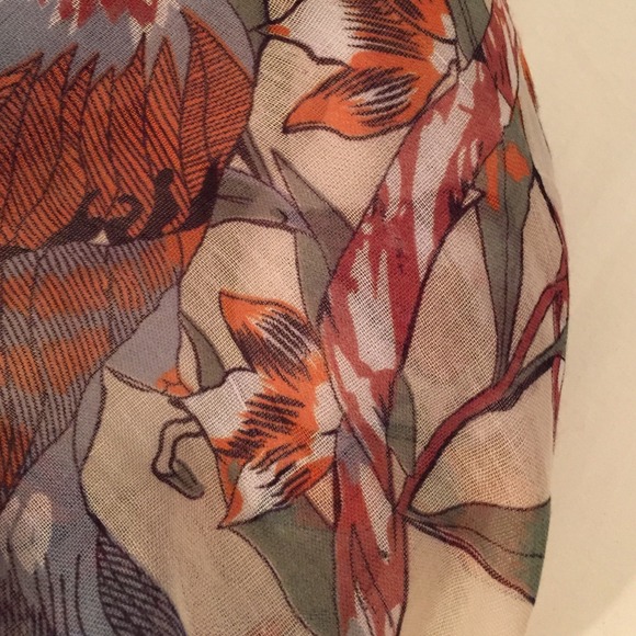 Pretty bird and floral scarf from nordstrom