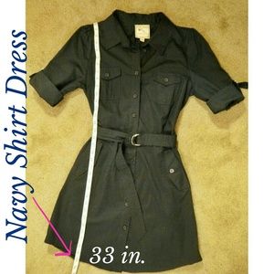 🔥SALE🔥Dark Navy Shirt Dress