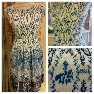 Dainty delft blue and white dress. Easter dress