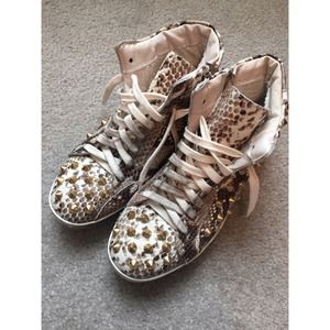 Steve Madden, 39 (8.5), Leather Snake Stud Shoes