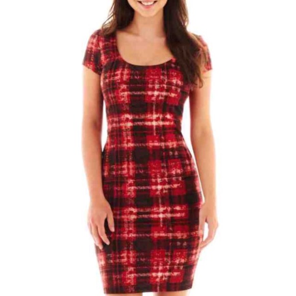 Plaid Bodycon midi dress
