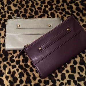 Grey and purple clutches