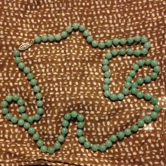 Price Reduced ‼️Jade Necklace With 14k Gold Clasp