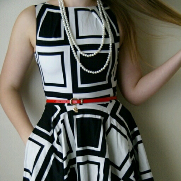 Flirty Fitted Skater Dress