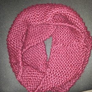 Handmade Bergundy Circle Scarf