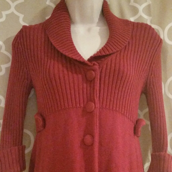 SOLD DO NOT BUY Red mid sleeve long sweater - Picture 2 of 3