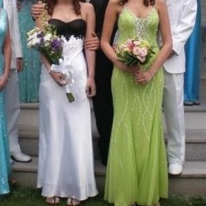 Beautiful green beaded prom dress