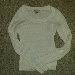 Sparkly white sweater
