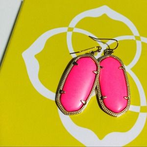 Kendra Scott Elle neon pink gold