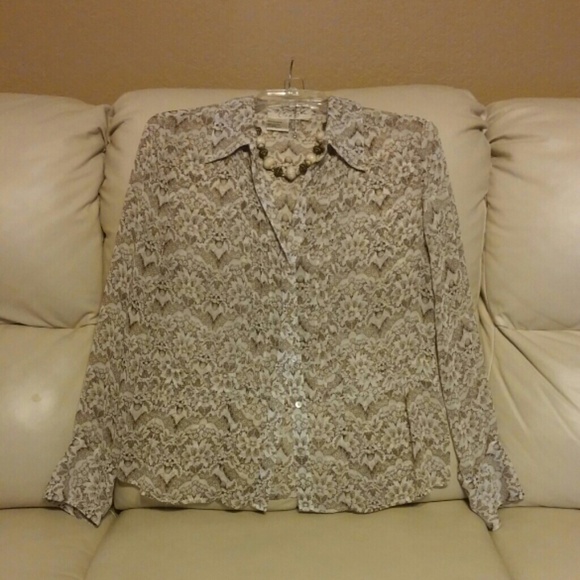 Antique Modern Floral Blouse