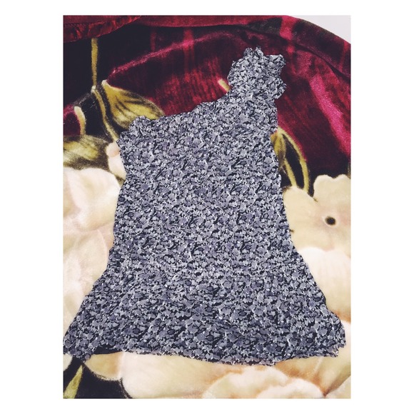 Express Floral print one shoulder top