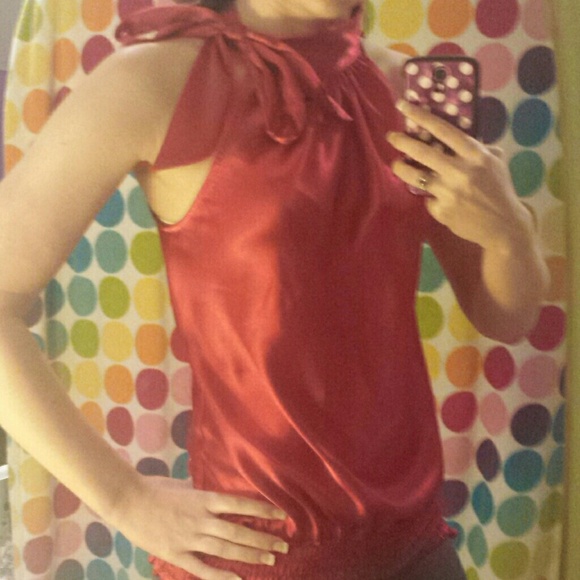 Red dress top