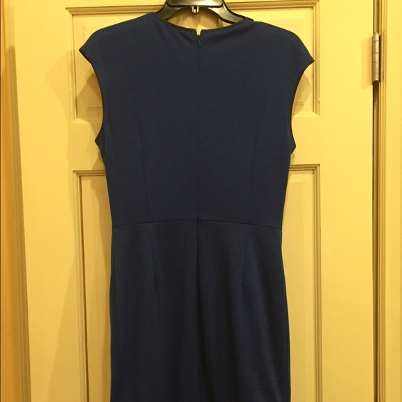 Blue Cap Sleeved Peplum Dress - Picture 3 of 4