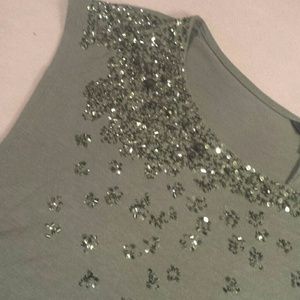 Grey sequined top