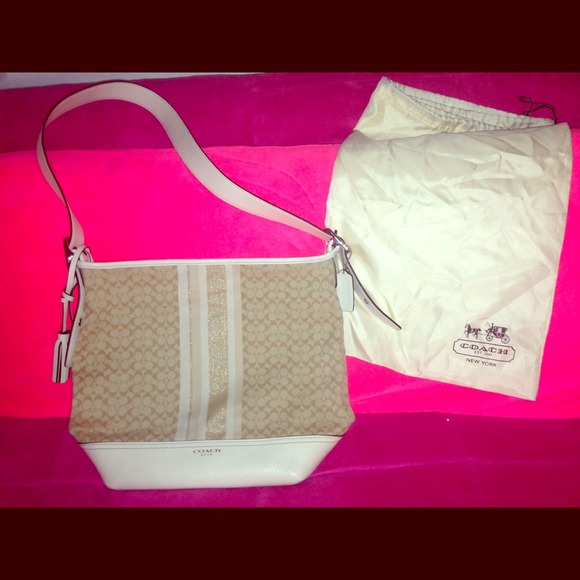 Coach Signature Stripe Duffle Bag