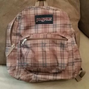 Jansport brown plaid bookbag