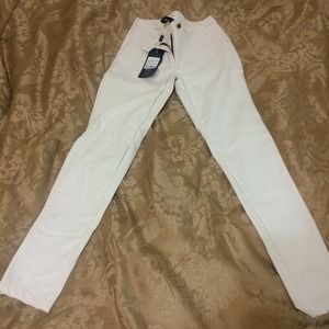 White Faux Leather Pants size small